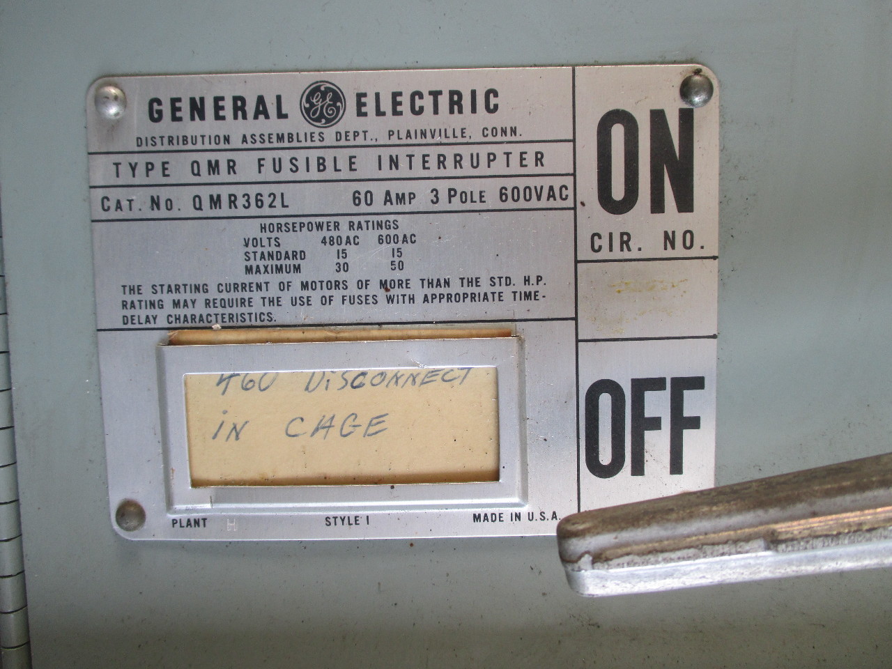 GE General Electric QMR Panelboard 800 Amp 277/480 Volt eBay