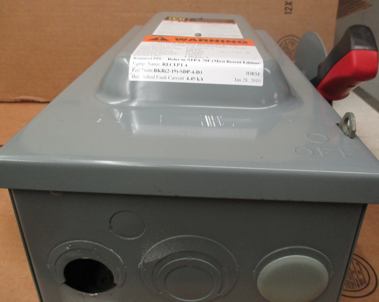 Square D HU362 Safety Switch 60 Amp Series 600VAC eBay