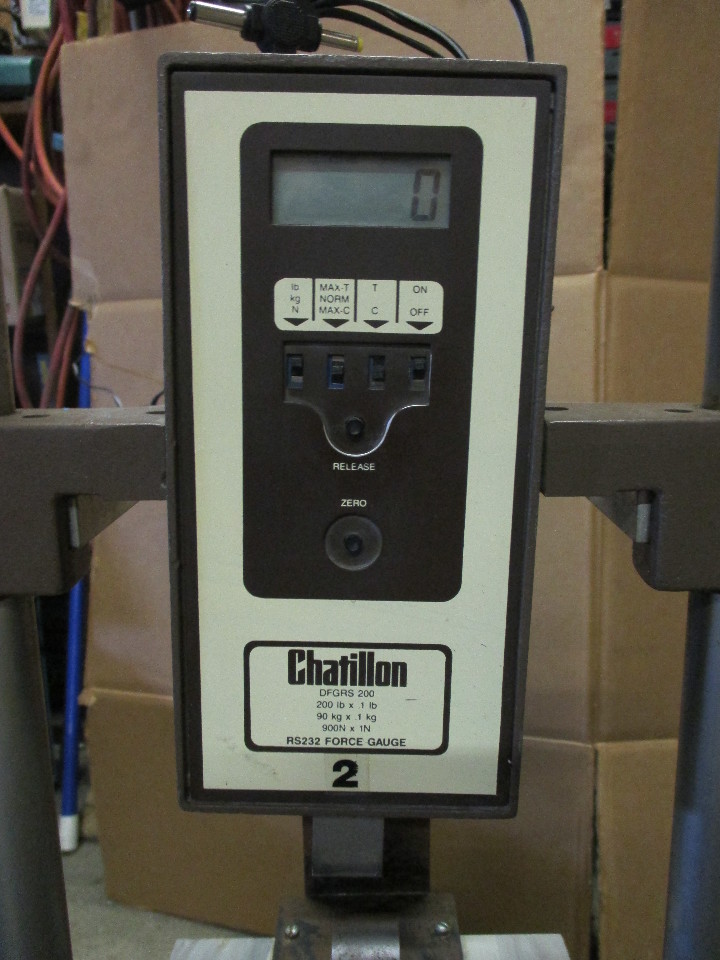 CHATILLON UTSM PULL TEST STAND With CHATILLON RS232 FORCE GAUGE eBay