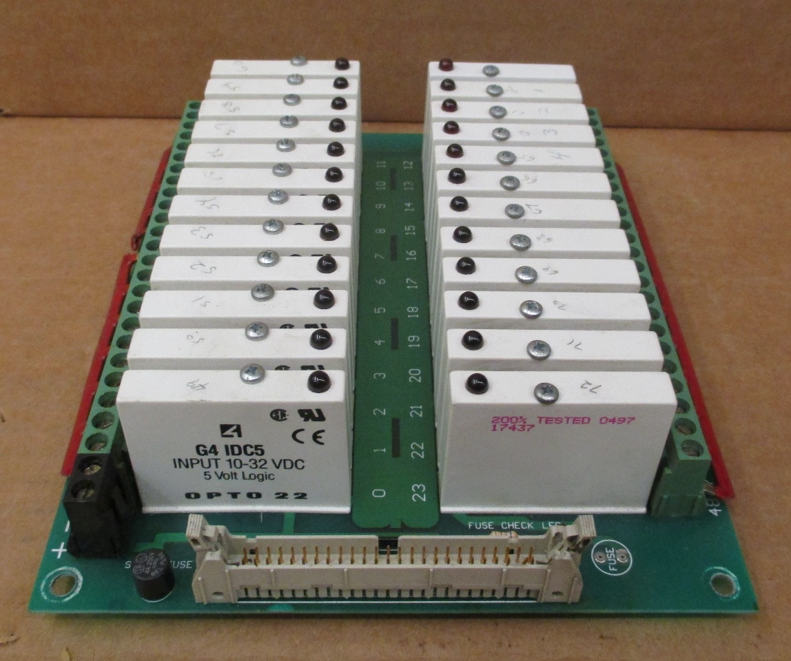 OPTO 22 GR4PB24 CIRCUIT BOARD WITH / 24 OPTO 22 G4 IDC5 | Daves