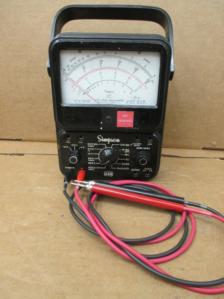 SIMPSON 260 USED SERIES 6 VOLTOHMMILLIAMMETER MULTIMETER 260 eBay