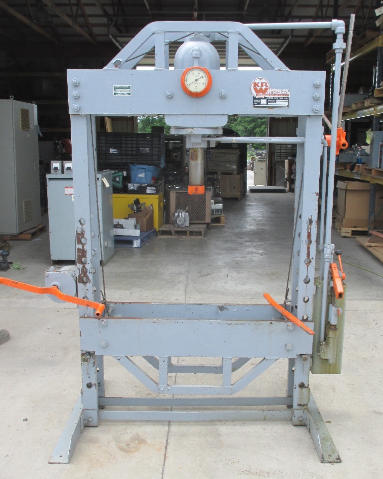 KR Wilson 75 Ton Hydraulic HFrame Press Model 37F with misc. tooling