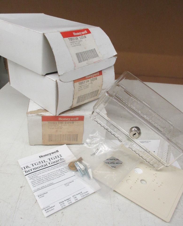 Honeywell TG511A1018 Thermostat Guard with key lock Clear Medium Lot of 5 Daves Industrial