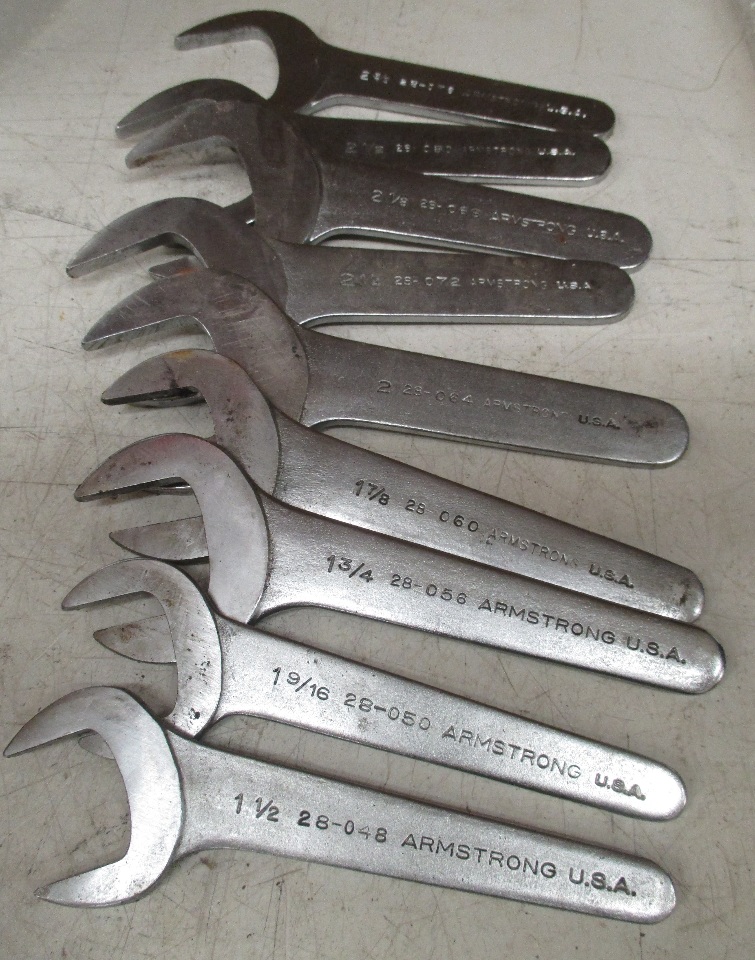 Set of 9 Armstrong Service Pump Wrenches Daves Industrial Surplus LLC