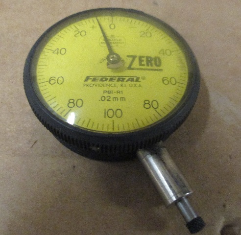 FEDERAL USA DIAL INDICATOR GAUGE GAGE P81-R1 .02mm Flat Back
