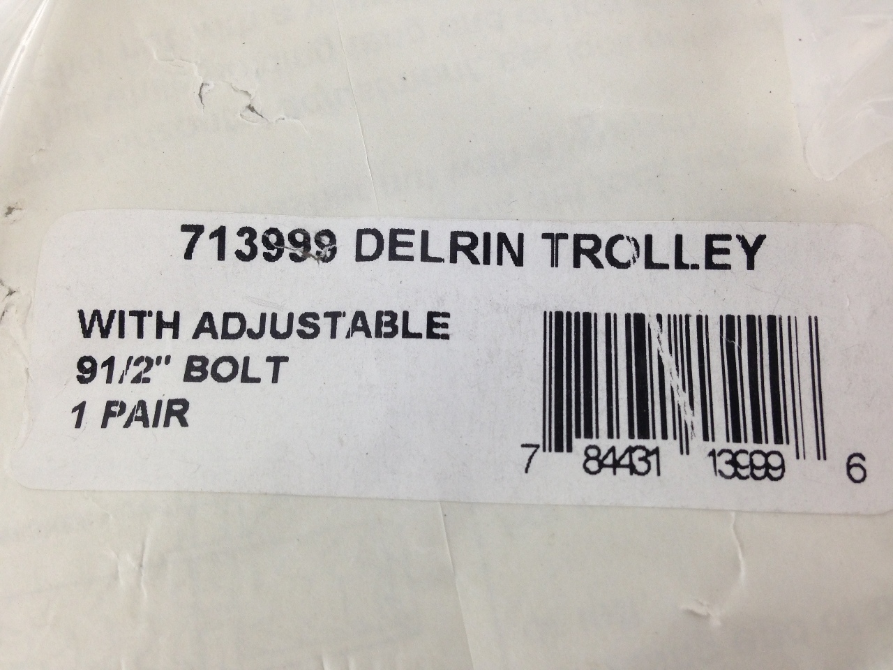 Cannonball Bolt Delrin Trolley 713999 Barn Door Rollers Pair (s353