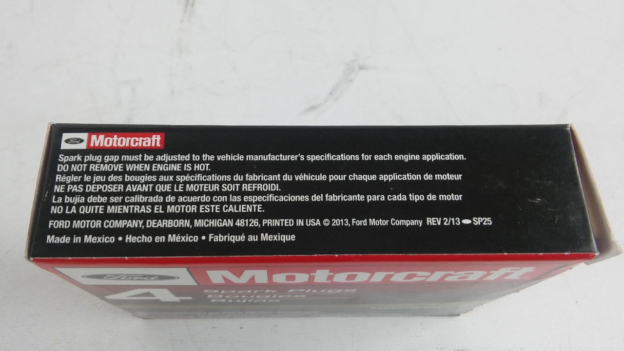 Motorcraft SP-411 Spark Plug AYFS22FM. CASE OF 4 SPARK PLUGS. (S#20-4 ...