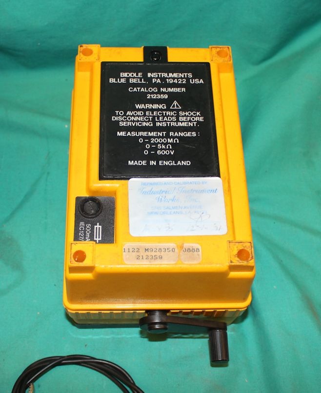 Megger, 212359, HandCrank/Line Analog Major Megger Insulation Tester