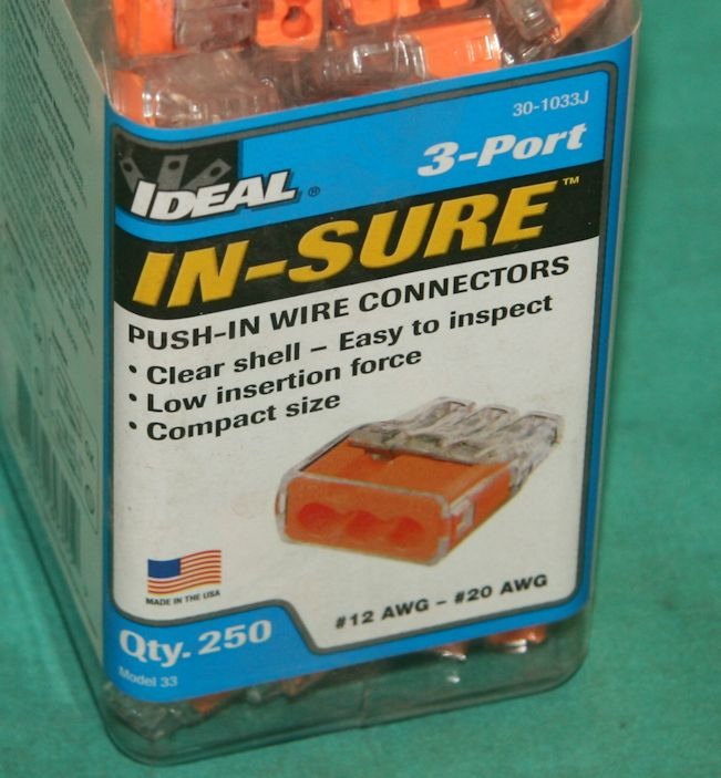 Ideal 301033J PushIn Wire Connector Qty.250 NEW eBay