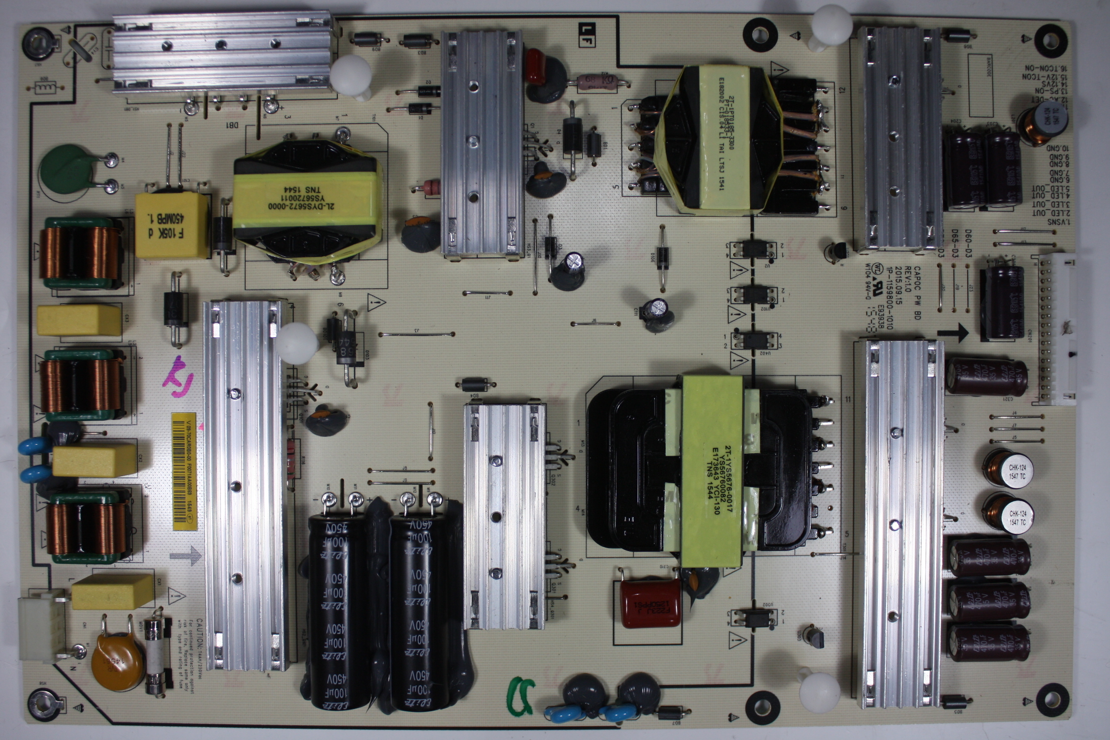 Vizio 65" E65UD3 0960CAP0A000 Power Supply Board Unit eBay