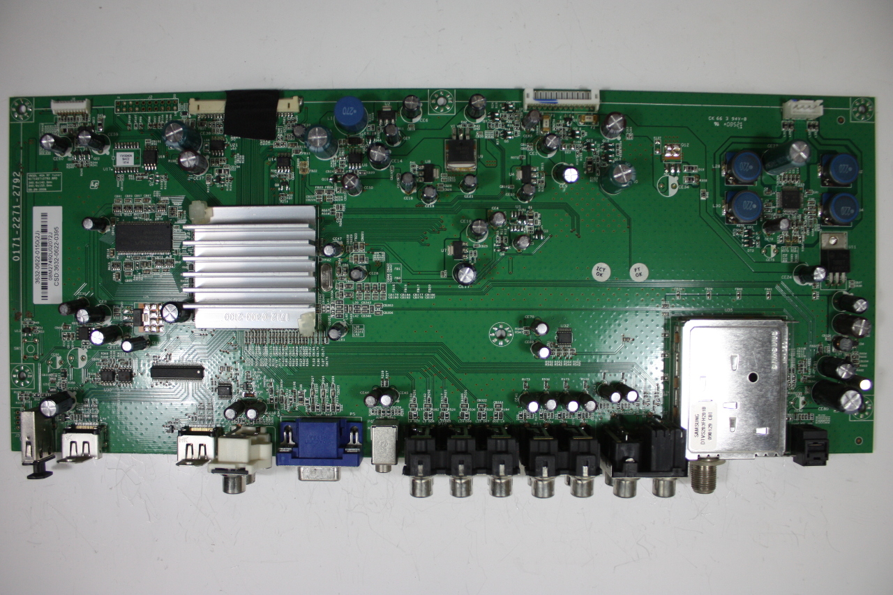 VIZIO 32" VW32LHDTV40A 363206220395 Main Video Board Motherboard Unit
