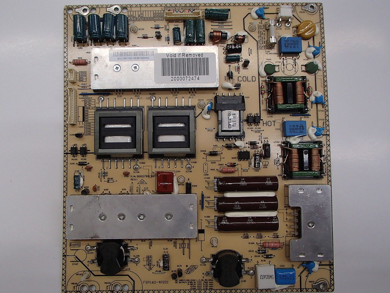 Philips 40" 40PFL4706/F7 FSP1604PZ01 LCD Power Supply Board Motherboard