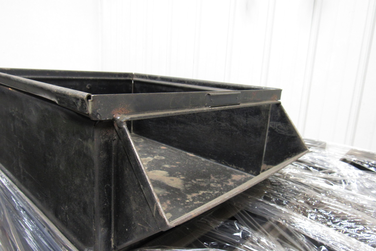 Vintage Industrial Stackable Steel Storage Parts Bins 18" x 15" x 7