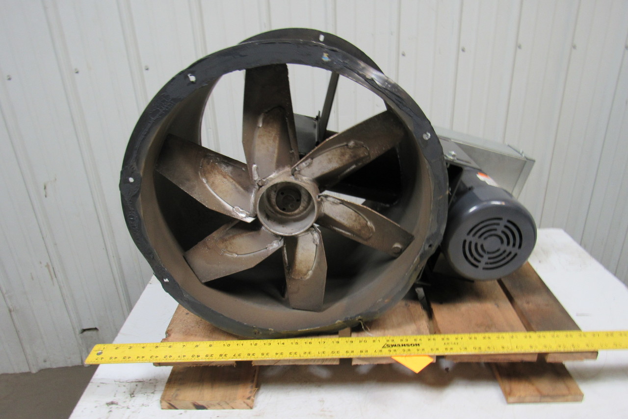 Dayton 4C661B 18" Tubeaxial Exhaust Fan W/3/4hp 3ph Electric Motor Belt