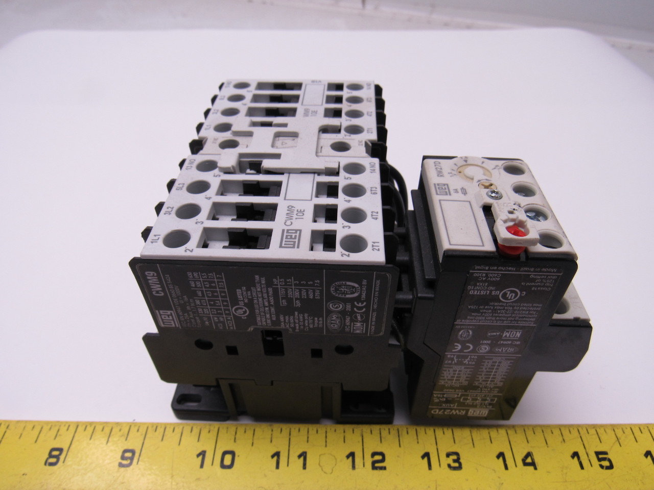 WEG CWM9 & RW27D 25a Reversing Contactor 120v Coil W/ 1.21.8a Overload Relay eBay