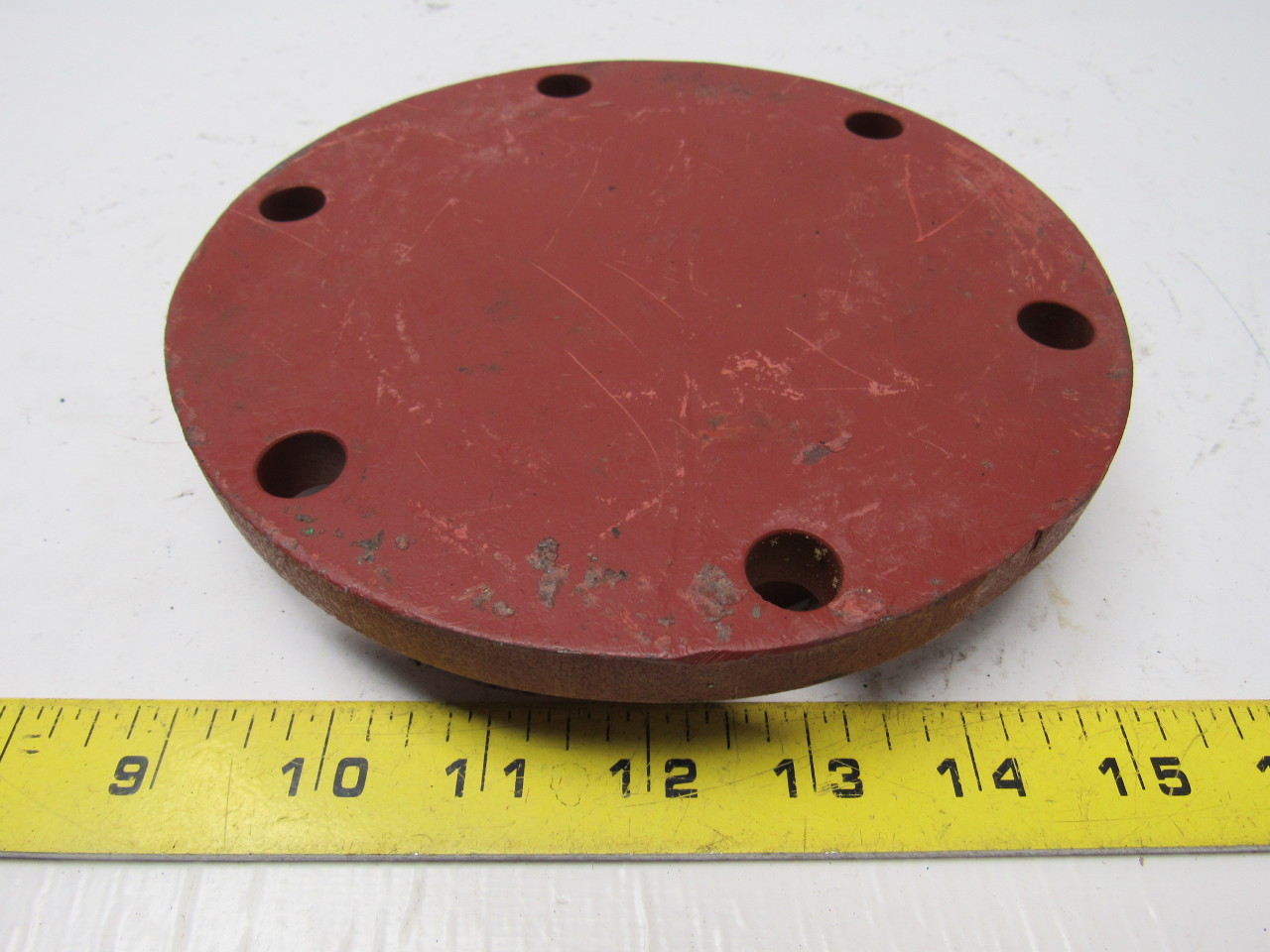 1B5B1 7" OD. Pipe Flange Cap 6 Bolt 1/2" Holes Spaced 3" Apart Solid