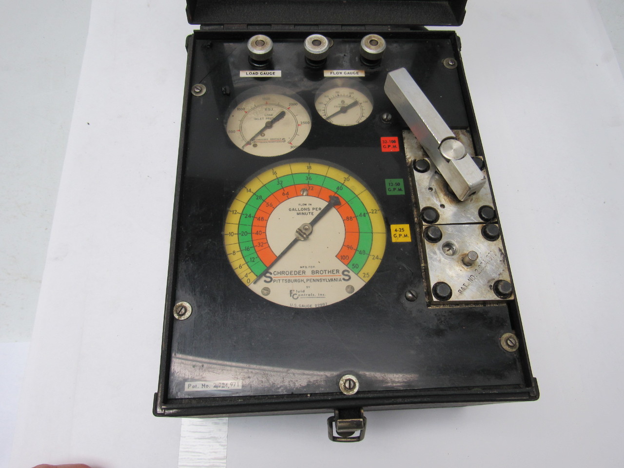 Schroeder Brothers Portable Hydraulic Circuit Tester 1" NPT Test Ports