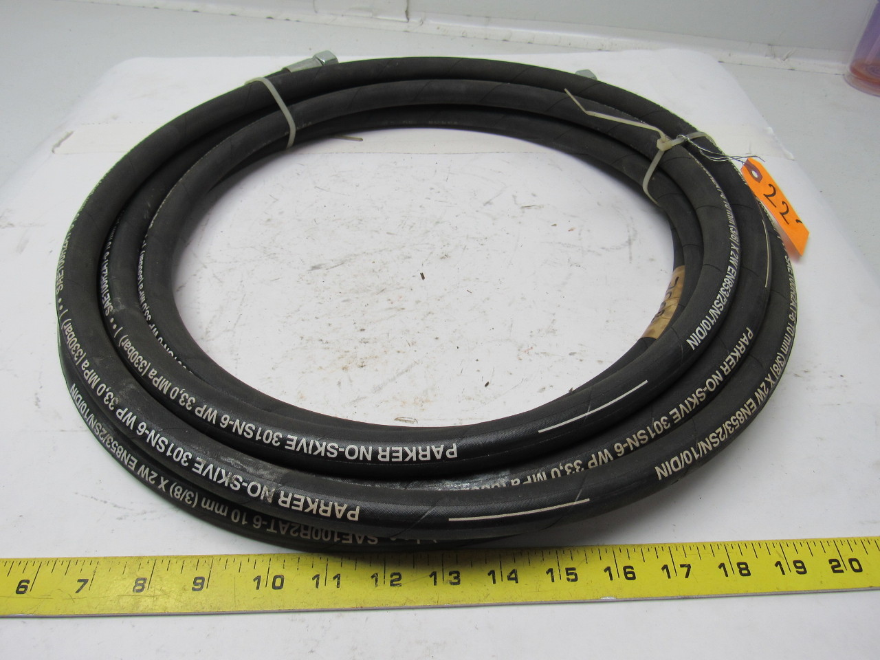Parker 301SN6 3/8" High Pressure Hydraulic Hose W/Female Swivel
