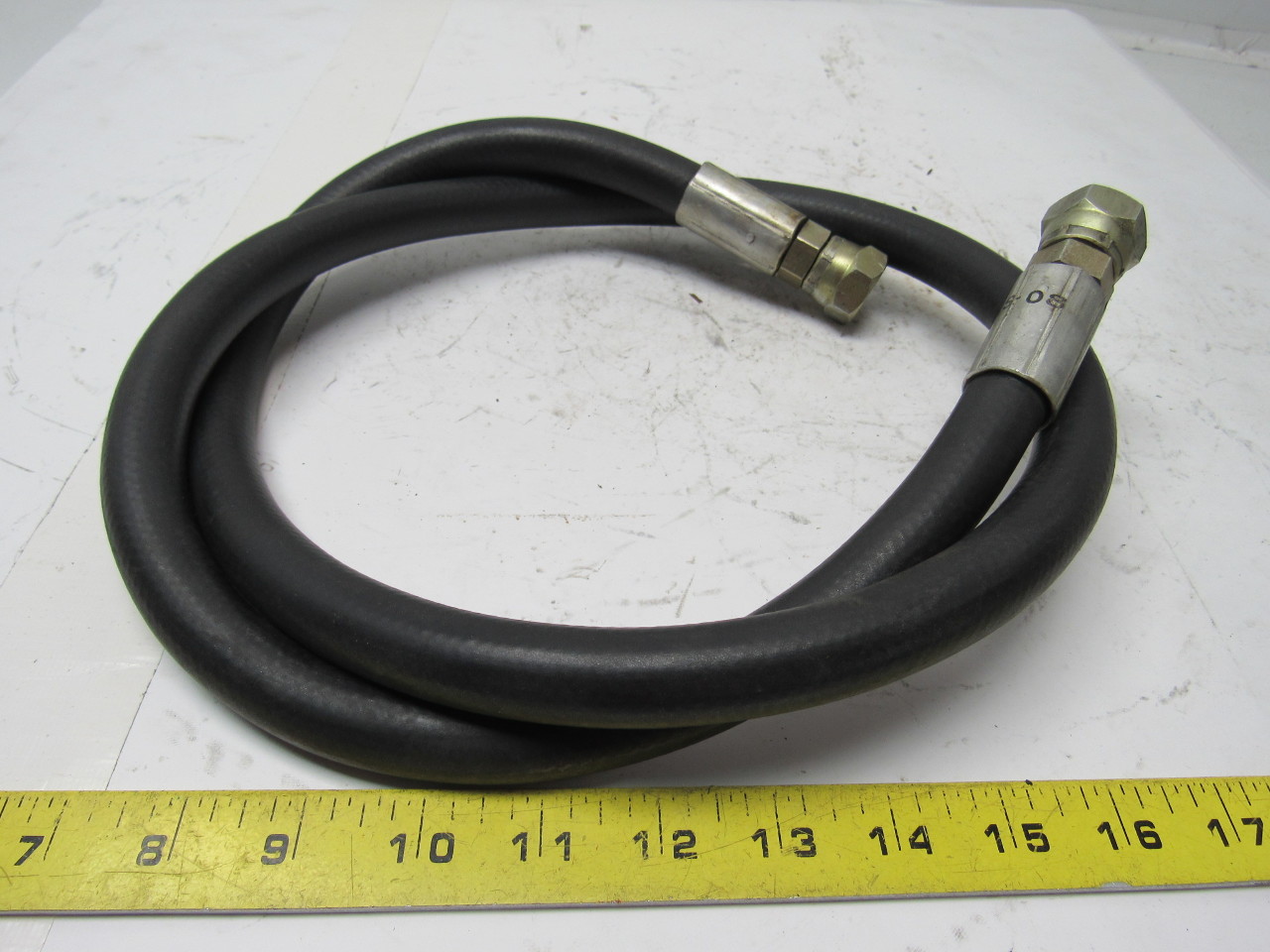 Gates 8C1T 1/2" Flame Resistant Hydraulic Hose W/Female 8AN Swivel Fittings 54" eBay