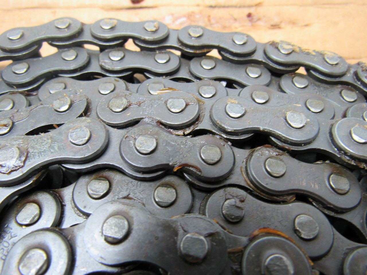 Link Belt 50 Riveted Single Row Roller Chain 5/8" pitch 10 Ft. 192 Pitches