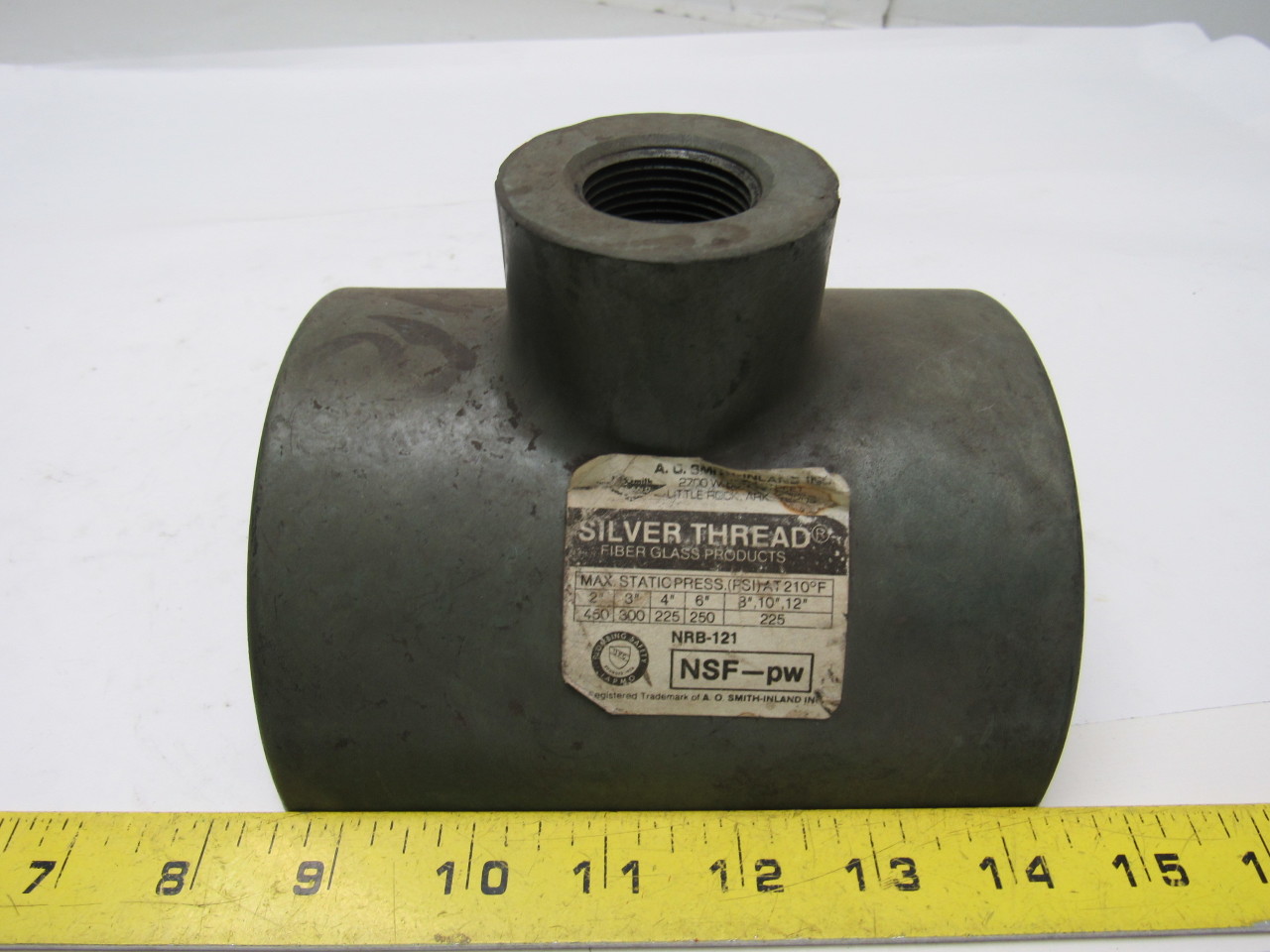 A.O. SmithInland Silver Thread Fiberglass Pipe Saddle 4" X 1" NPT eBay