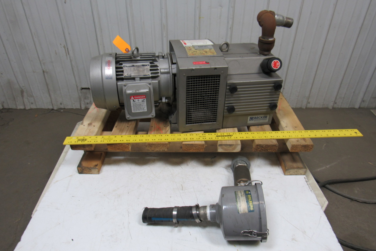 BECKER KVT 3.80 OilFree Rotary Vane Pump Vacuum Tested ! 230/240V 48