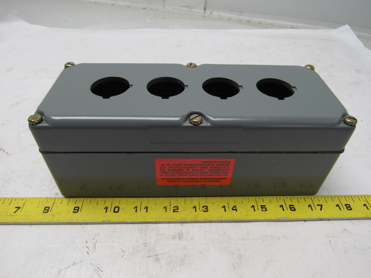 Square D 9001KY4 30mm 4 unit Pushbutton Control Station Enclosure Aluminum eBay