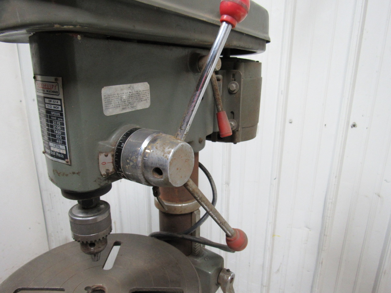 DURACRAFT DP514 1/2HP Benchtop Drill Press 1/2" Chuck 61/2" Throat