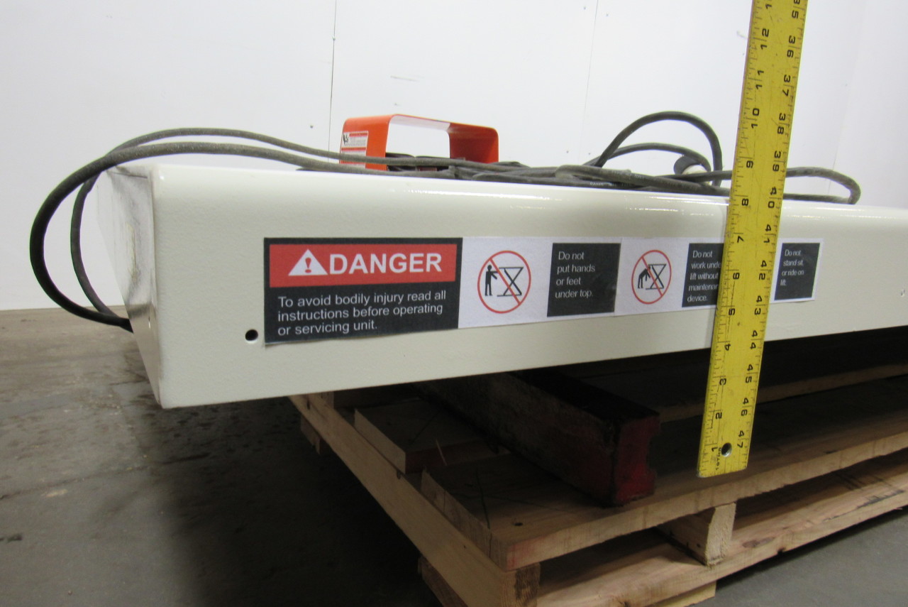 SOUTHWORTH LS448 110V ATV Motorcycle Snowmobile Industrial Lift Table 4'x8' Top