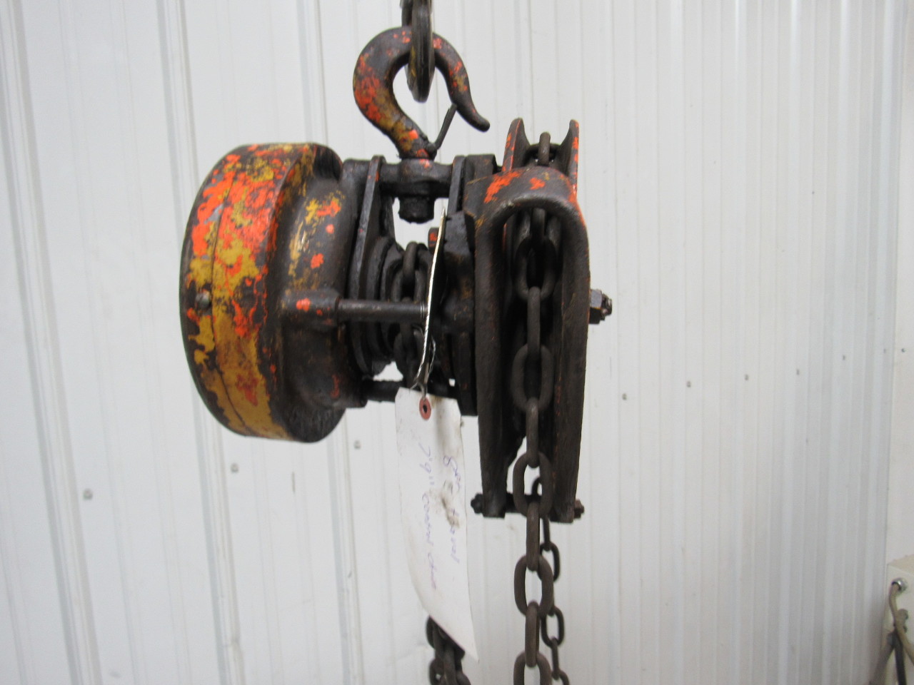 YALE BB 1/4 Ton Vintage Manual Chain Fall Hoist 8' Travel/Lift 7'9