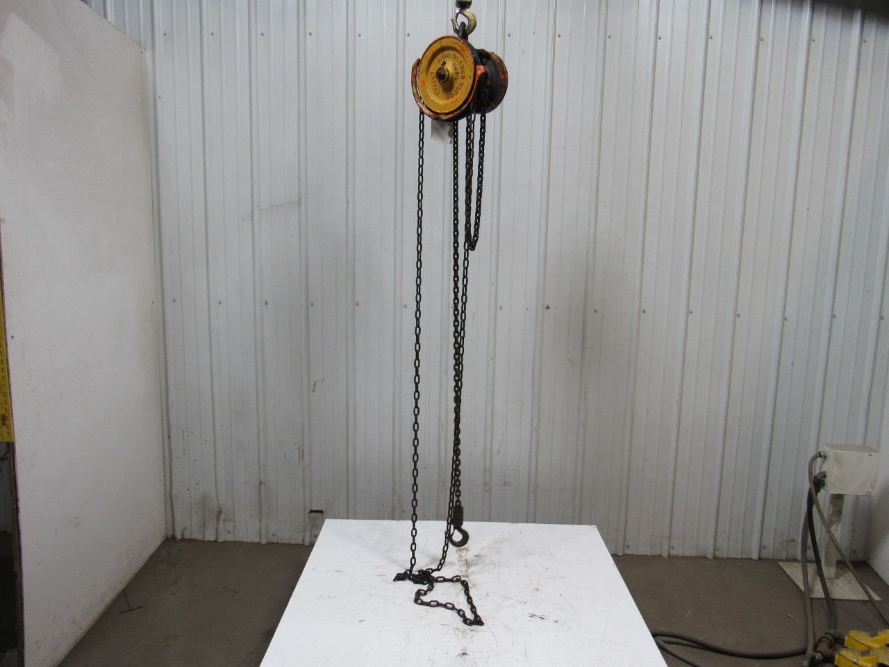 YALE BB 1/4 Ton Vintage Manual Chain Fall Hoist 8' Travel/Lift 7'9