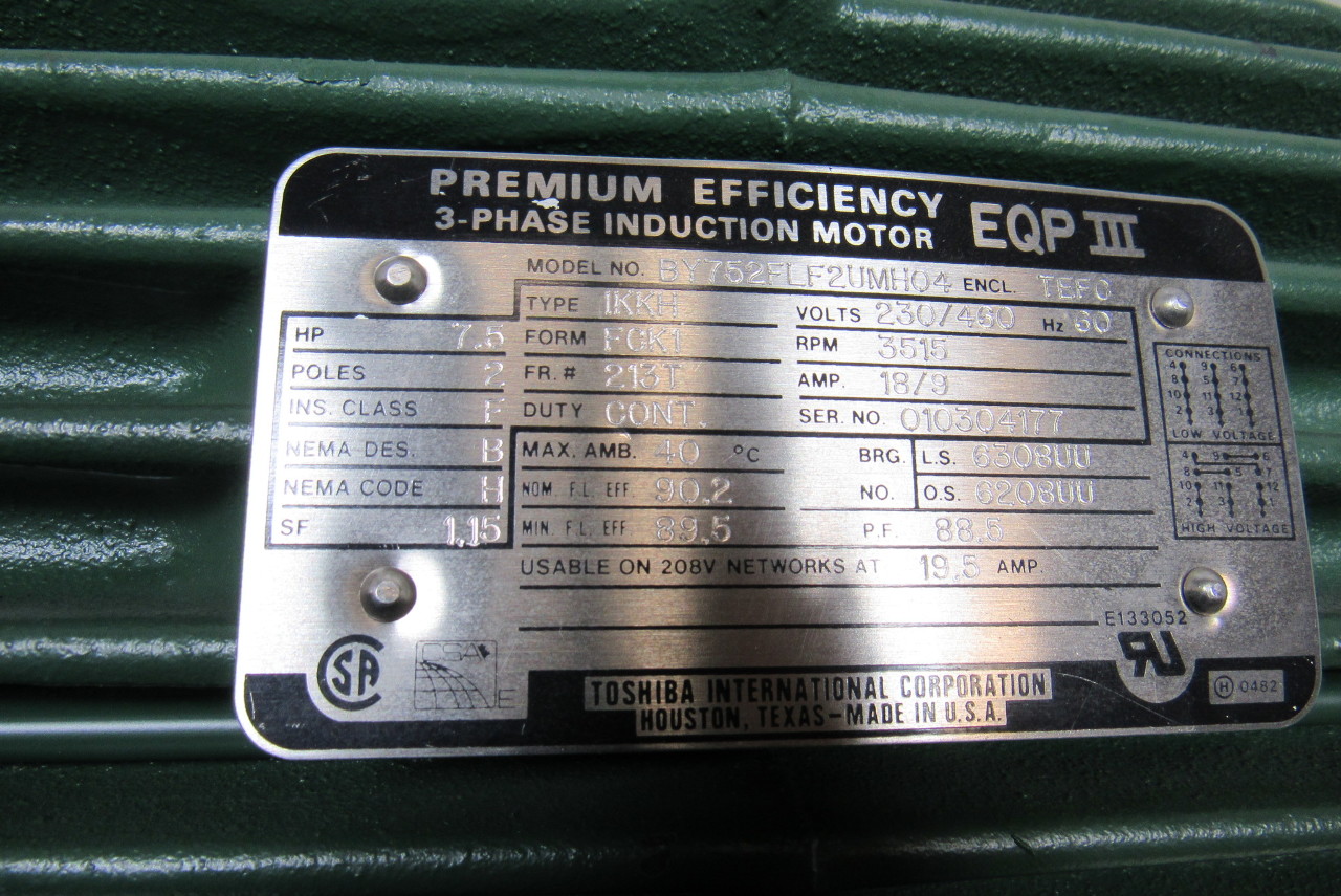 toshiba international by752flf2umh04 3 phase induction toshiba international by752flf2umh04 3 phase induction