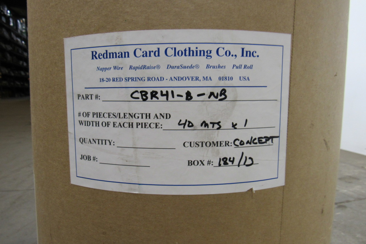 Redman Card Clothing Co. CBR41BNB Pull Roll Cotton Carding Cloth Wire