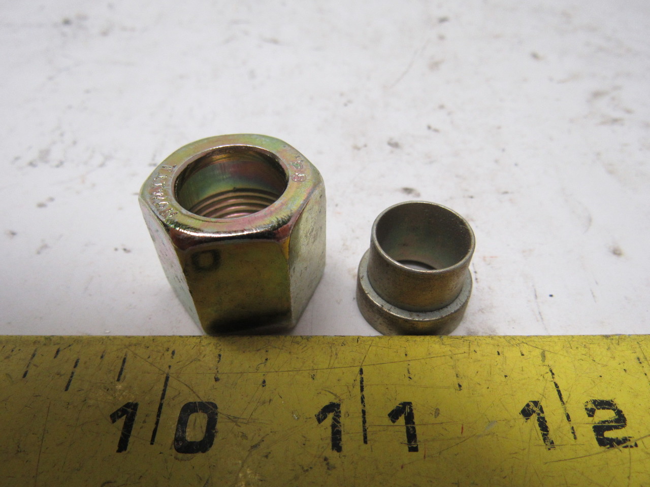 Hydraulic 8 JIC 37° Flare Tube NUT & Sleeve Set 1/2" (3/4"16) Lot of 2