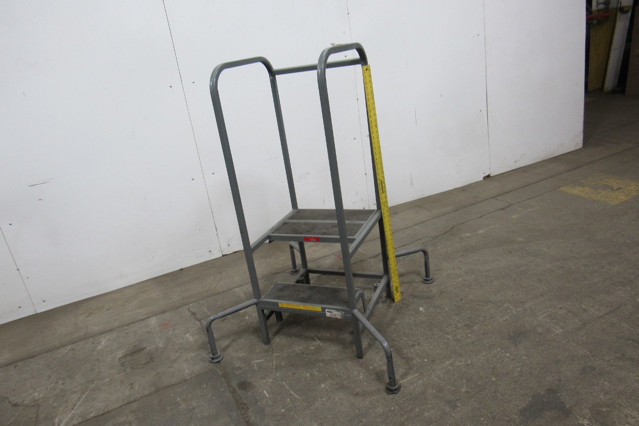 PW PLATFORMS 2 Step 300Lb. 2 Step Mobile Office Stand Podium Ladder 20