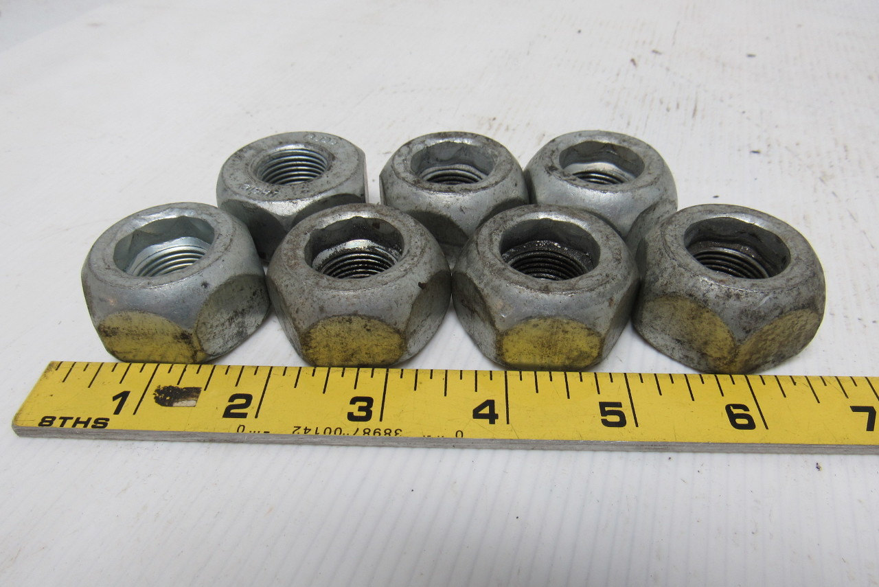 BUDD Wheel Lug Nut Right Hand 11/2" OD 1/2"16 Thread Lot of 7