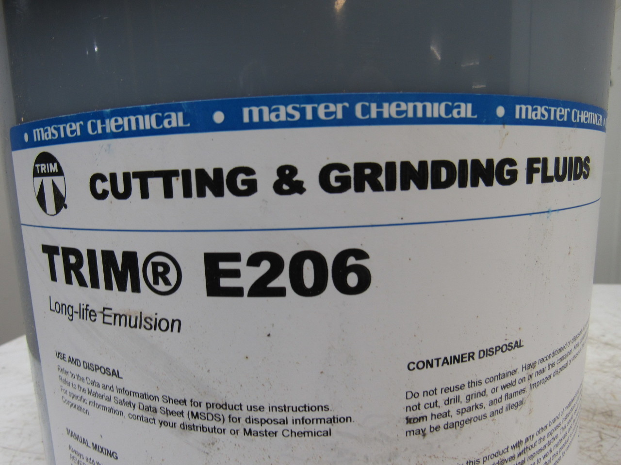 MASTER CHEMICAL TRIM E206N/5 Cutting Metalworking Grinding Coolant