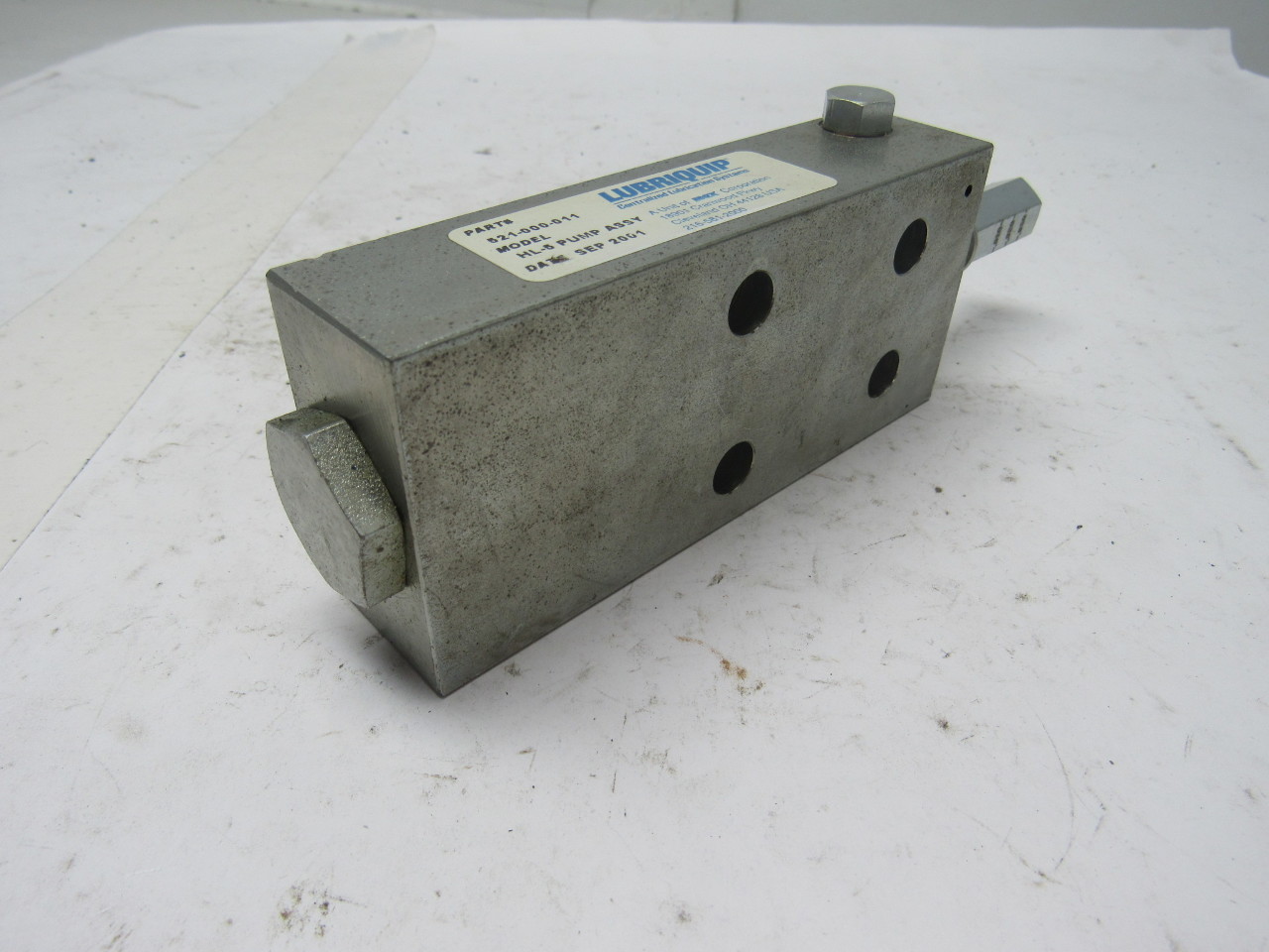 Lubriquip 521000011 HL5 Lubrication Hydraulic Pump Assy New Take Off