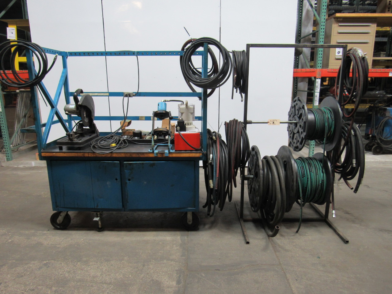 AEROQUIP FT1310 Hydraulic Hose Crimper Machine Station Portable w/Dies