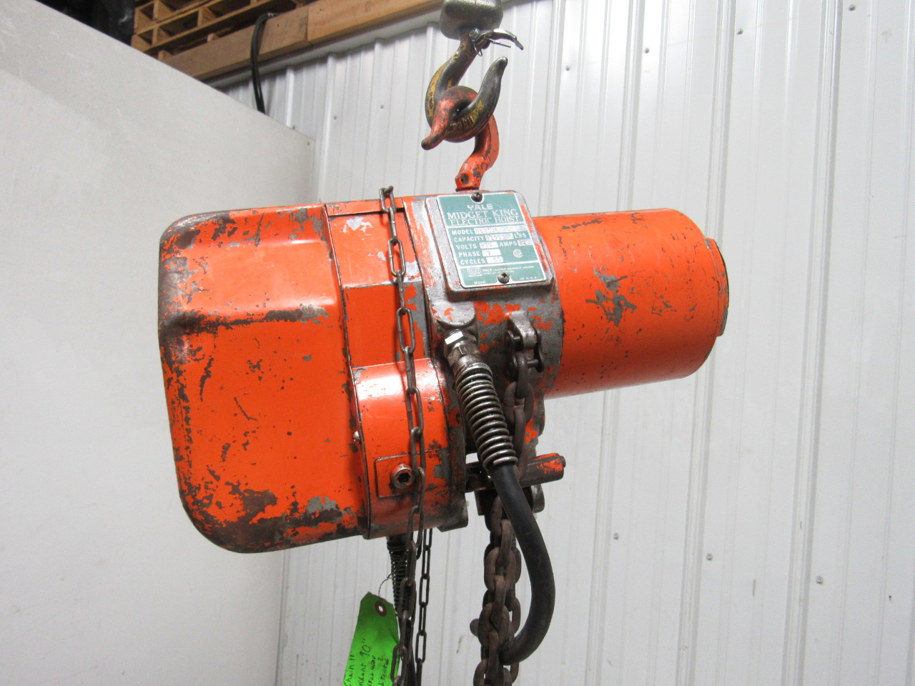 Yale PL253FMPGN Midget King Electric Chain Hoist 1000LB eBay