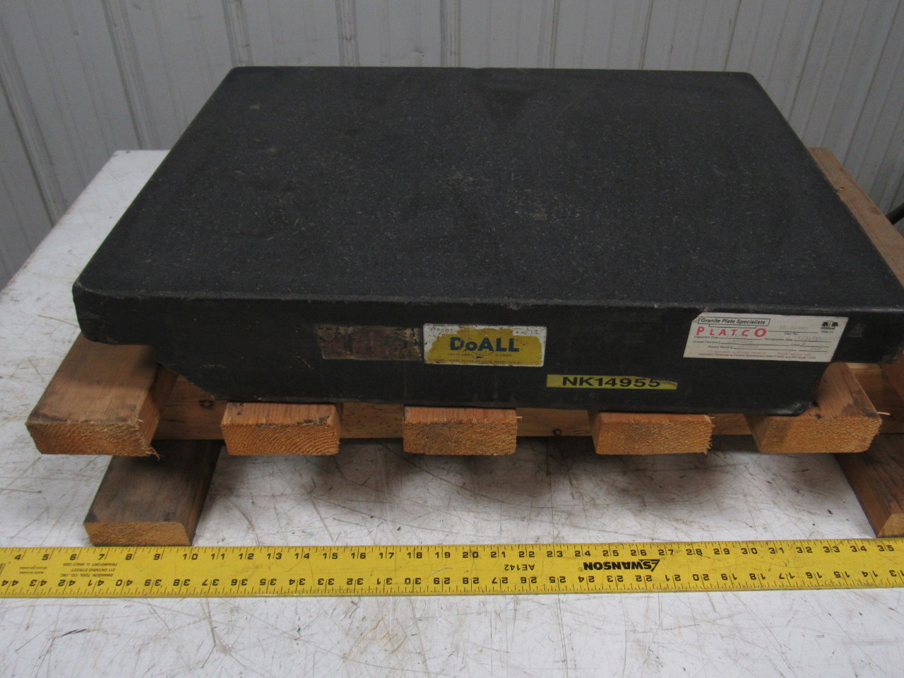 DOALL 24"X18"X4" 2 Ledge Granite Inspection Surface Plate Block