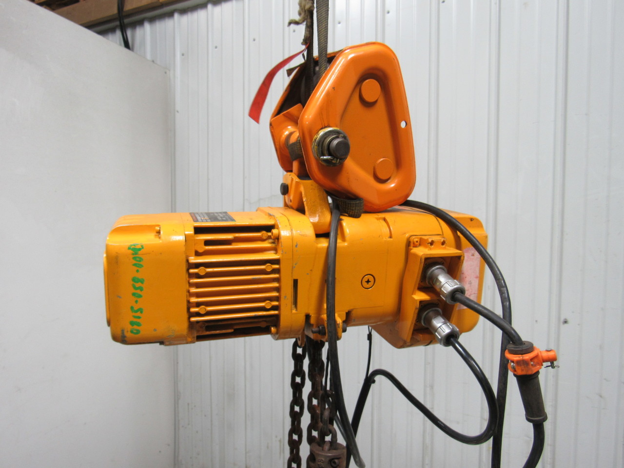 HARRINGTON NER010L 1 Ton Trolley Electric Chain Hoist 11'Lift16'/Min