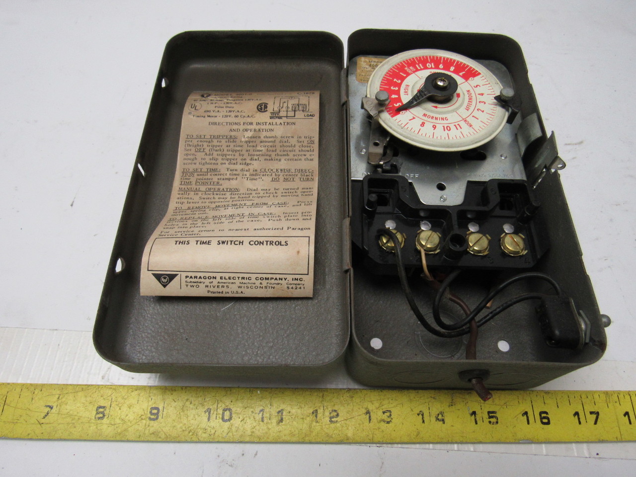 Paragon 40010 Vintage Electric Water Heater Time Switch 120V 24 hour Timer eBay