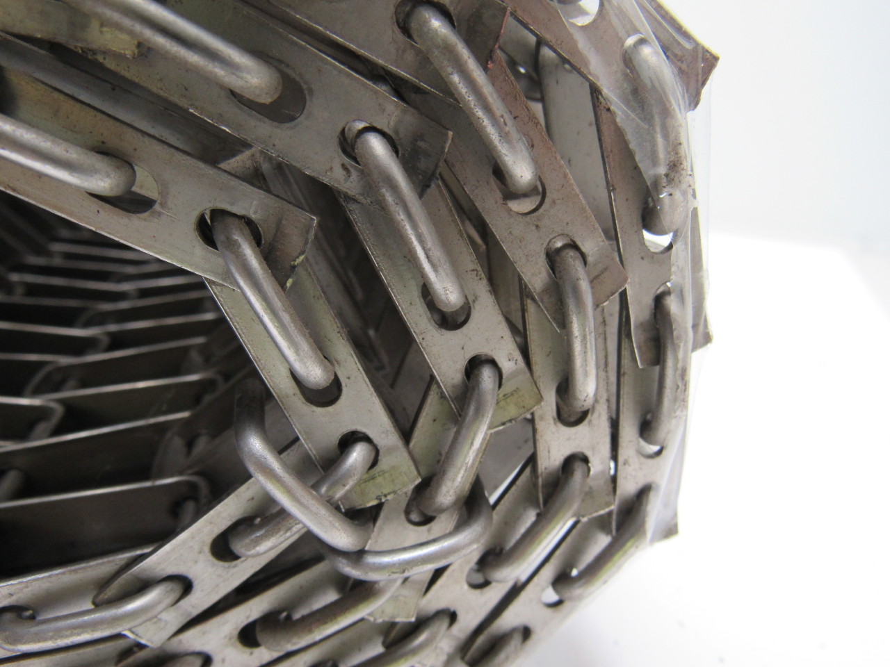 Flat Wire Clinched Edge Conveyor Belt 1/2" X 1" Opening 55" X 171/2"