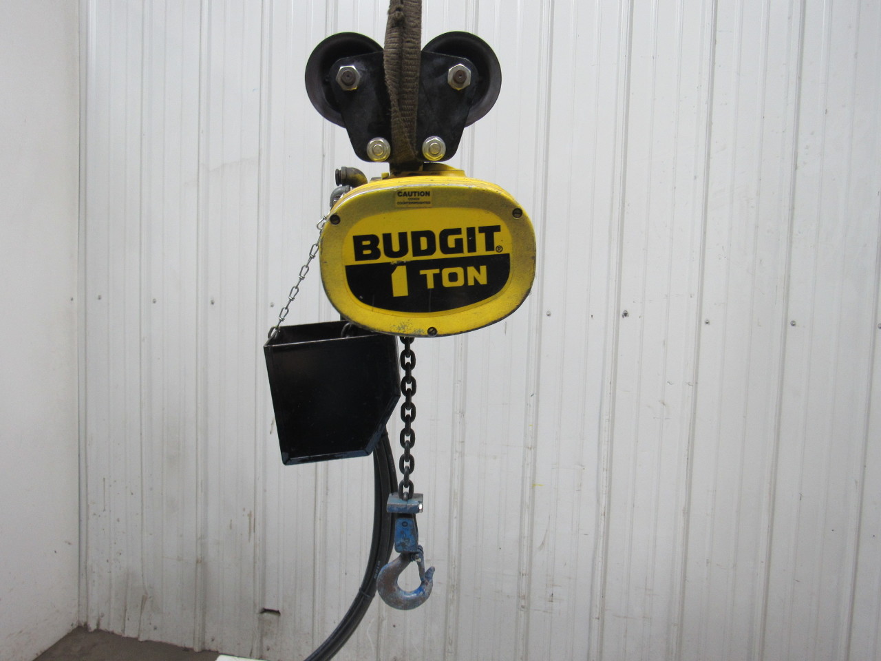 BUDGIT BAH0113 1 Ton Air Hoist 2000 Lb. 10' Lift 10' Pendant W/ Beam