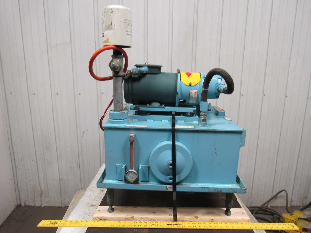 Parker H77AA2A Hydraulic Power Unit 20 Gal. Tank 14.35 GPM 3/4 HP 3 PH