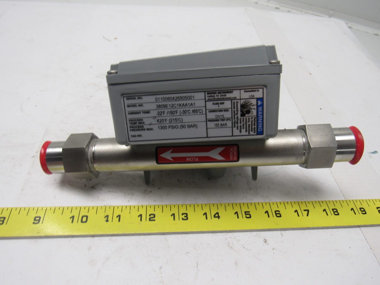 Brooks MT3809 Inline Variable Area Analog Flow Meter eBay