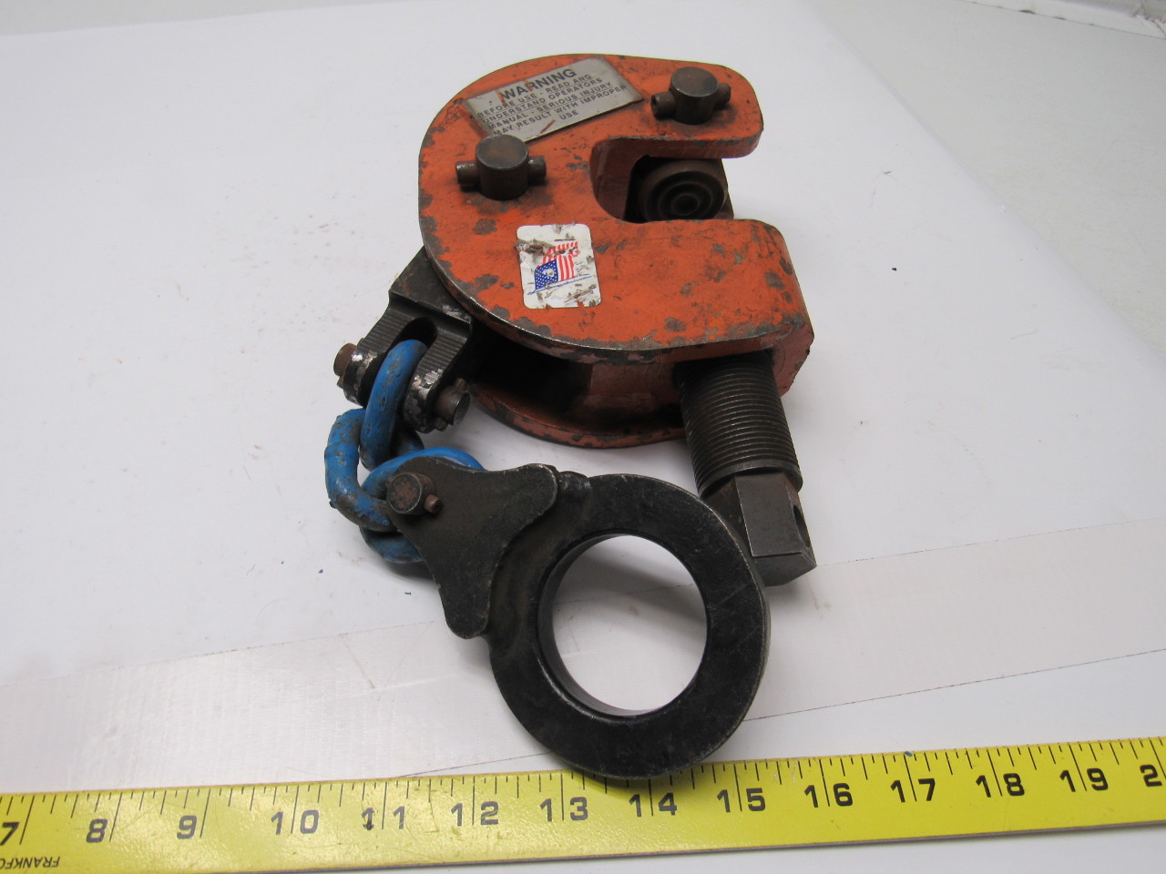 Renfroe SCPA 11/2 Ton Locking Screw Plate Clamp Vertical 180 Side Pull