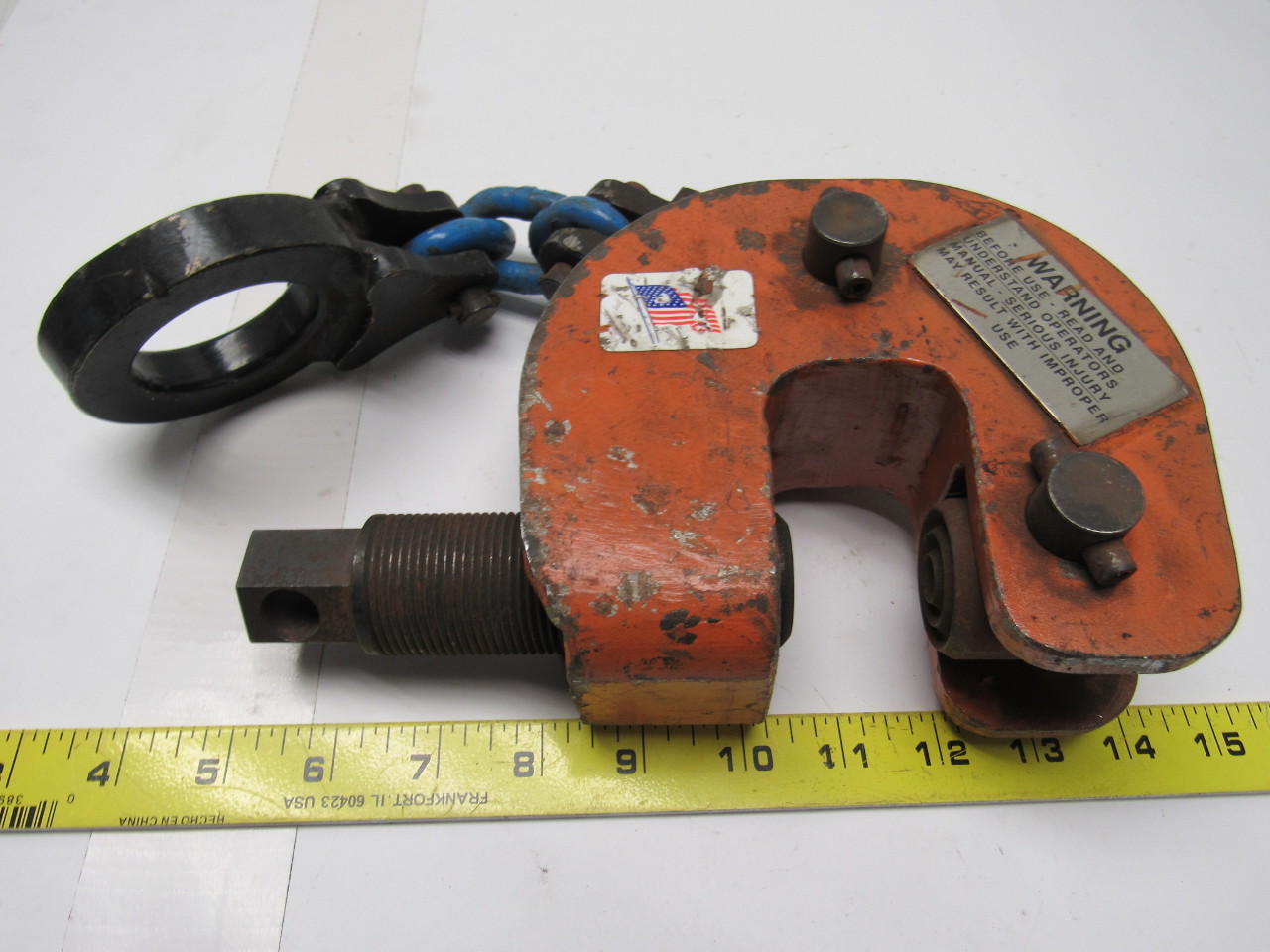 Renfroe SCPA 11/2 Ton Locking Screw Plate Clamp Vertical 180 Side Pull