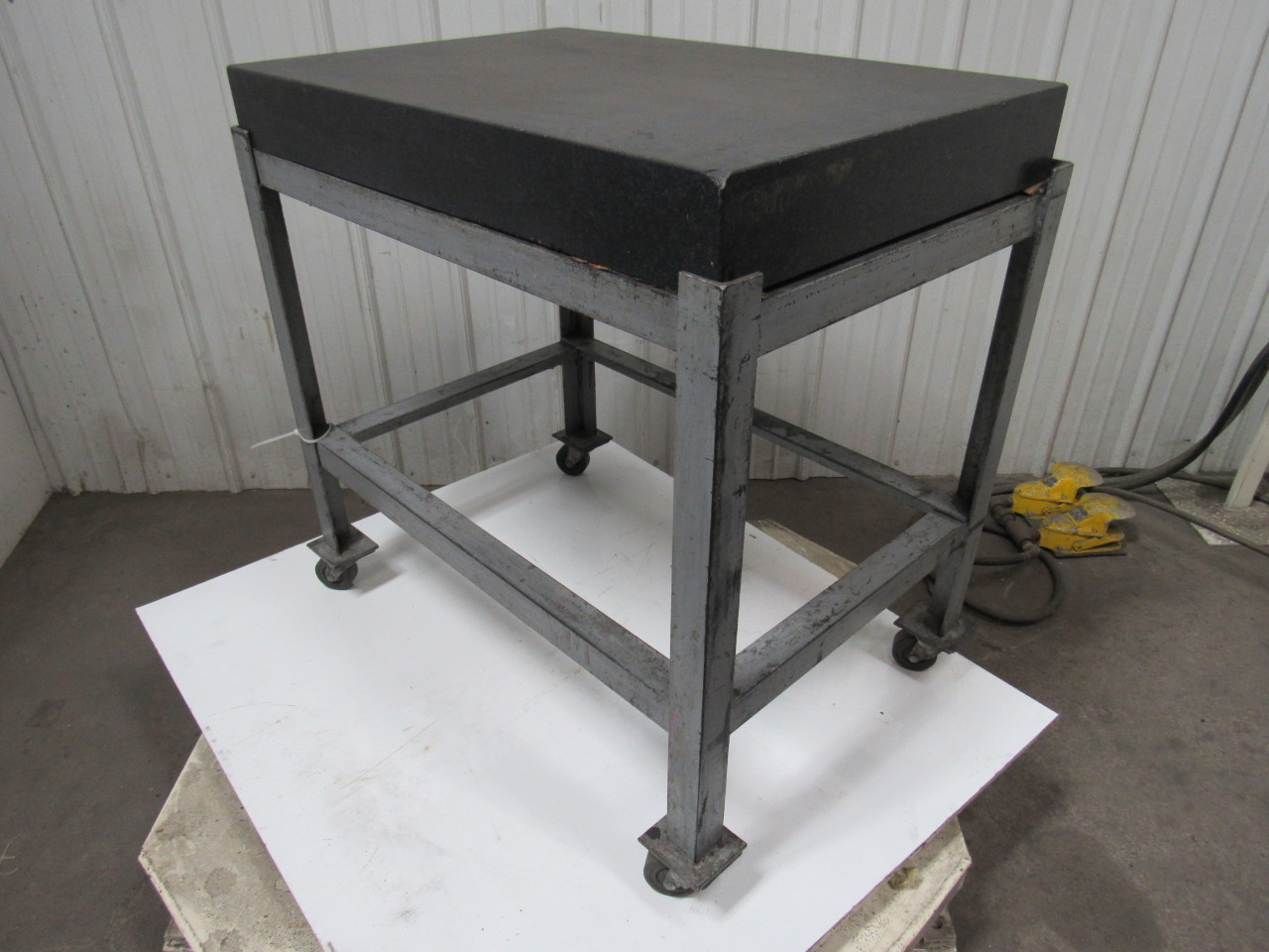 353/4" X 251/8" Granite Inspection Surface Plate W/Steel Rolling Stand eBay